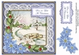 Blue Snowscene Son in Law at Christmas 8in Decoupage Topper