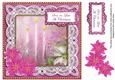 Pink Poinsettia Son in Law at Christmas 8in Decoupage Topper