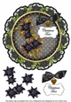 Black Poinsettia Christmas Time 8in Doily Decoupage Topper