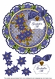 Blue Poinsettia Goodwill to All 8in Doily Decoupage Topper