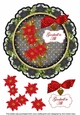 Black Red Poinsettia Goodwill to All 8in Doily Decoupage Topper