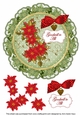 Olive Red Poinsettia Goodwill to All 8in Doily Decoupage Topper