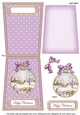 Lilac Snowscene Happy Christmas 5.5inch Bauble Decoupage Card