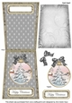 Snow Tree Happy Christmas 5.5inch Bauble Decoupage Card