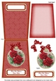 Christmas Rose Our House to Your House 5.5inch Bauble Decoupage Card