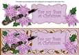 Lilac Poinsettia The Boss at Christmas XLarge DL Decoupage Topper
