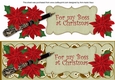 Olive Red Poinsettia The Boss at Christmas XLarge DL Decoupage Topper