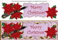 Lilac Red Poinsettia Merry Christmas XLarge DL Decoupage Topper