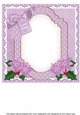 Lilac Snowscene Festive Wishes 8x8inch Fancy Insert Panel