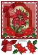 Red Poinsettia Festive Wishes Fancy 8in Step by Step