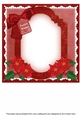 Red Poinsettia Festive Wishes 8x8inch Fancy Insert Panel