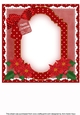 Red Robin Happy Christmas 8x8inch Fancy Insert