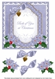 Pale Blue Poinsettia Both of You at Christmas Fancy 7in Decoupage Topper