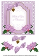 Lilac Poinsettia Both of You at Christmas Fancy 7in Decoupage Topper