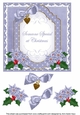 Pale Blue Poinsettia Someone Special at Christmas Fancy 7in Decoupage Topper