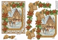 Reindeer Happy Christmas 7x5in Fancy Lace Step by Step