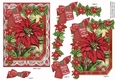 Red Poinsettia Thinking of You 7x5in Fancy Lace Step by Step