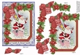 Santa Thinking of You 7x5in Fancy Lace Step by Step