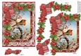 Red Robin Thinking of You 7x5in Fancy Lace Step by Step