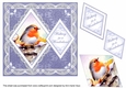 Blue Robin Walking in a Wonderland 7in Double Diamond Topper