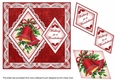 Red Bells Walking in a Wonderland 7in Double Diamond Topper