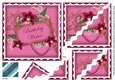 Cerise Orchid Birthday Wishes Wavy Duo Corner Stacker