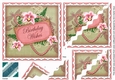 Pink Green Orchid Birthday Wishes Wavy Duo Corner Stacker