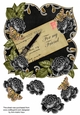 Black For my Friend 8in Fancy Rose Topper