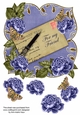 Dark Blue For my Friend 8in Fancy Rose Topper