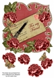 Dark Red Rose For my Friend 8in Fancy Rose Topper