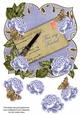 Pale Blue Rose For my Friend 8in Fancy Rose Topper