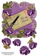 Purple Rose For my Friend 8in Fancy Rose Topper