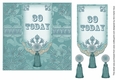 Teal 30 Today 7inch Ornate Lace Tag Topper
