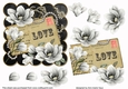 Silver Magnolia Love 6in Decoupage Step by Step