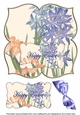 Blue Flowers Happy Easter 8in Large Blooms Fancy Topper
