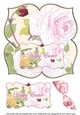 Pink Rose Happy Easter 8in Large Blooms Fancy Topper