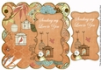 Burnt Orange Birdcage Sending Love to You 8in Scallop Topper