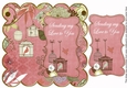 Pink Birdcage Sending Love to You 8in Scallop Topper