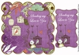 Purple Birdcage Sending Love to You 8in Scallop Topper