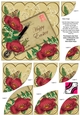Cream Red Poppy Happy Easter 6in Duo Corner Stacker