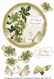 Olive Wild Rose A Day to Remember 7in Circle Decoupage Topper