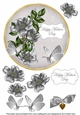 Silver Wild Rose Happy Mothers Day 7in Circle Decoupage Topper