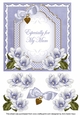 Blue Magnolia Especially for my Mum Fancy 7inch Decoupage Topper