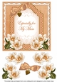 Burnt Orange Magnolia Especially for my Mum Fancy 7inch Decoupage Topper