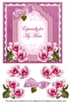 Cerise Magnolia Especially for my Mum Fancy 7inch Decoupage Topper