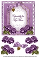 Purple Rose Especially for my Mum Fancy 7inch Decoupage Topper