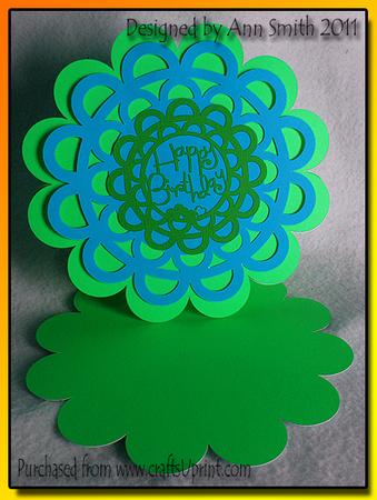 Large Scallop Circle Card - Easel or Tent Silhouette