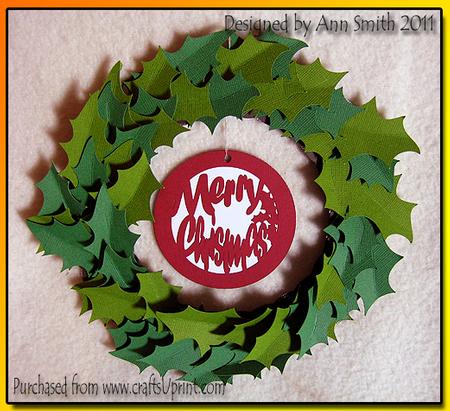 Holly Wreath Silhouette