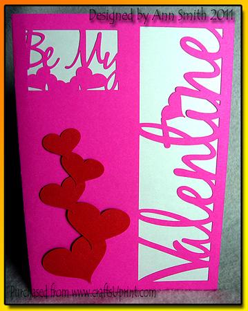 'be My Valentine' Card - Silhouette