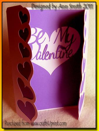 Gatefold Hearts Valentine Card